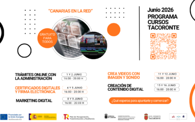 Abierto el plazo de inscripción para los nuevos cursos gratuitos de capacitación digital en Tacoronte