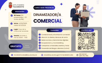 Abierto el plazo de inscripción para el curso gratuito de Dinamizador/a Comercial